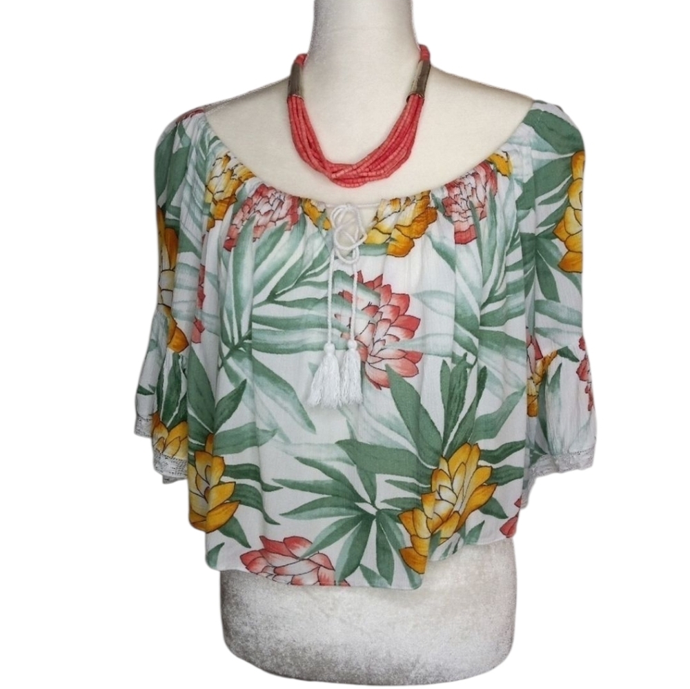 FOREVER 21 Floral Print Top Sz M